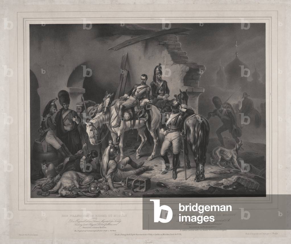 The French Army In The Moscow Kremlin, 1830 (litho)