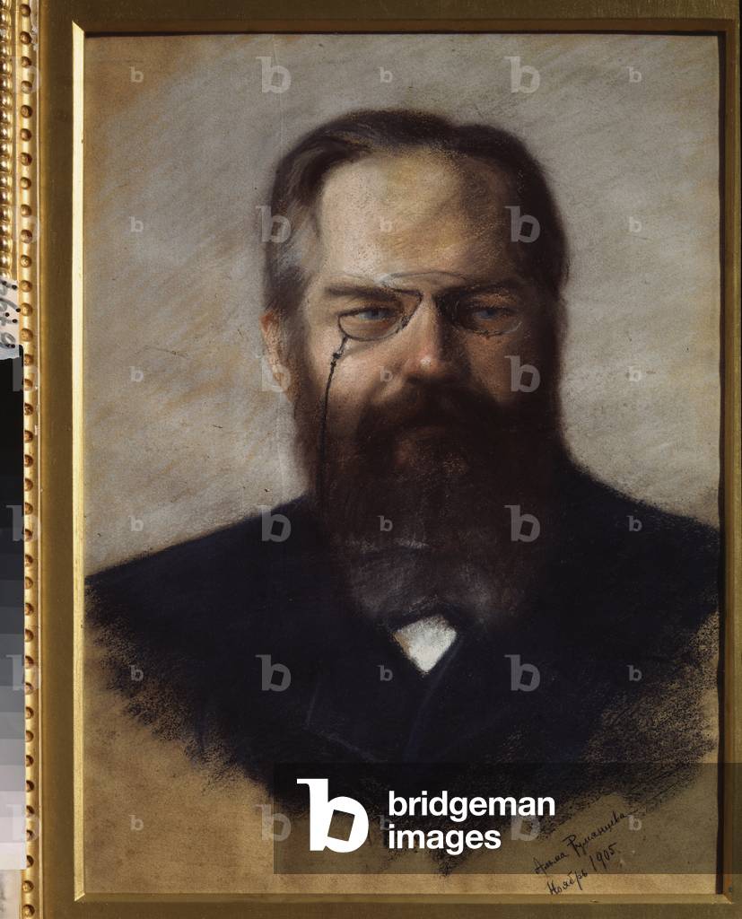 Ritratto del compositore Serguei Taneiev (Taneev, Taneyev) (1856-1915), 1905 (pastello su carta)
