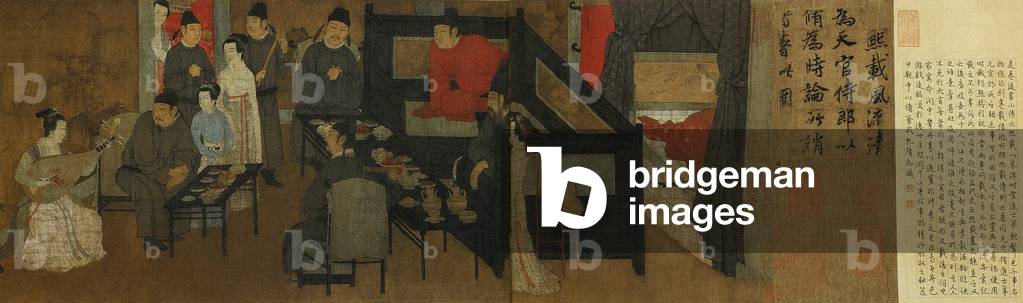 Night Revels of Han Xizai (detail), Song Dynasty, c.960-1279 (ink & colour on cloth)