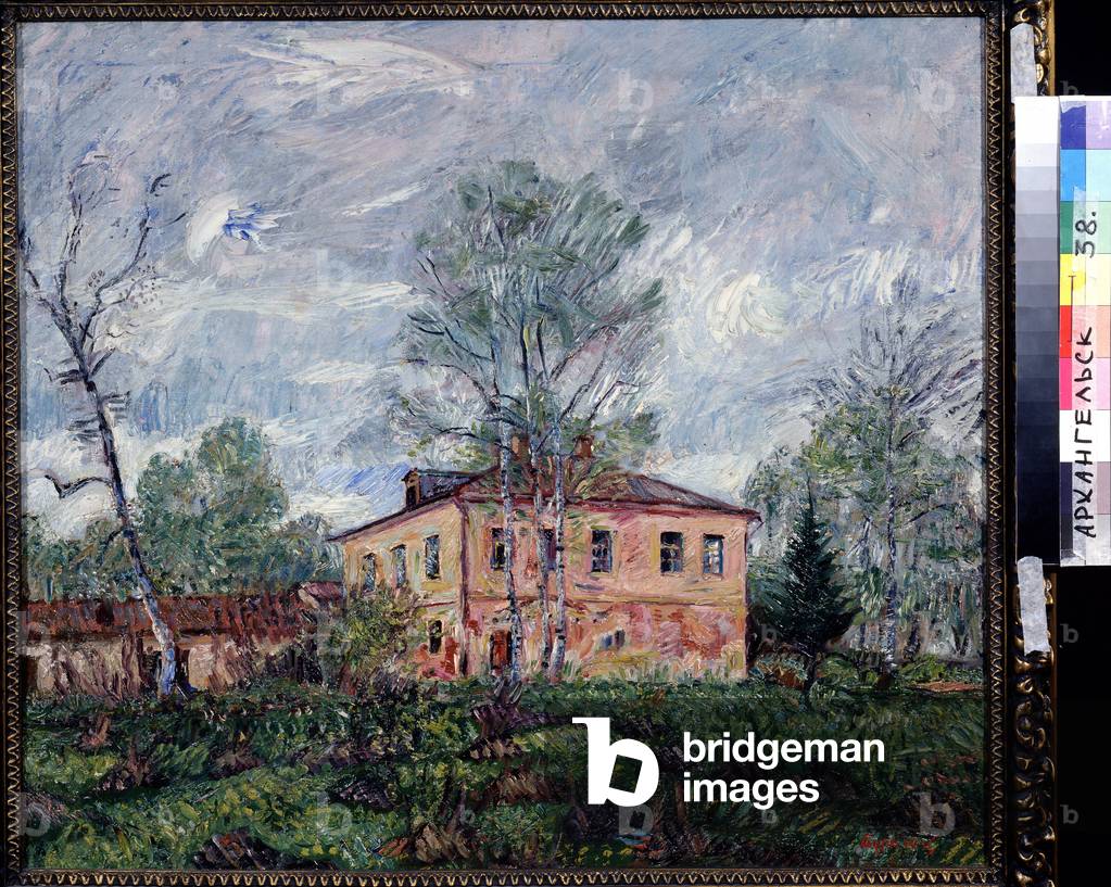 Landscape with a pink house, c.1920 (oil on canvas)