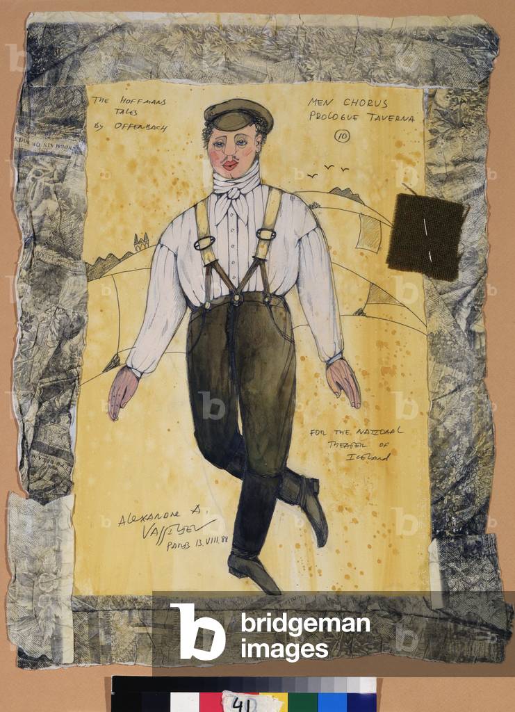 Preparatory costume for a man of the Taverne choir, for the opera 