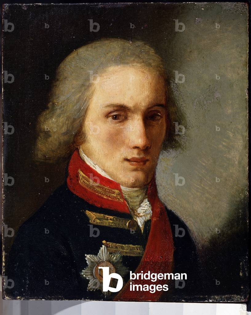 Portrait of the writer Comte Piotr Andreievitch Viazemski (Pierre Wiazemsky) (oil on cardboard)