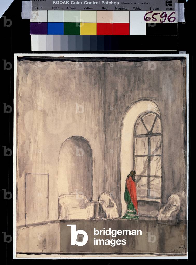Lisa has the window, 1913 (watercolour on paper)
