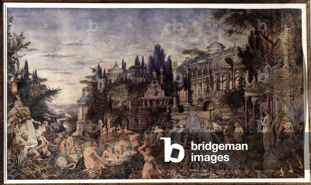 An orgy, c.1880 (watercolour on paper)