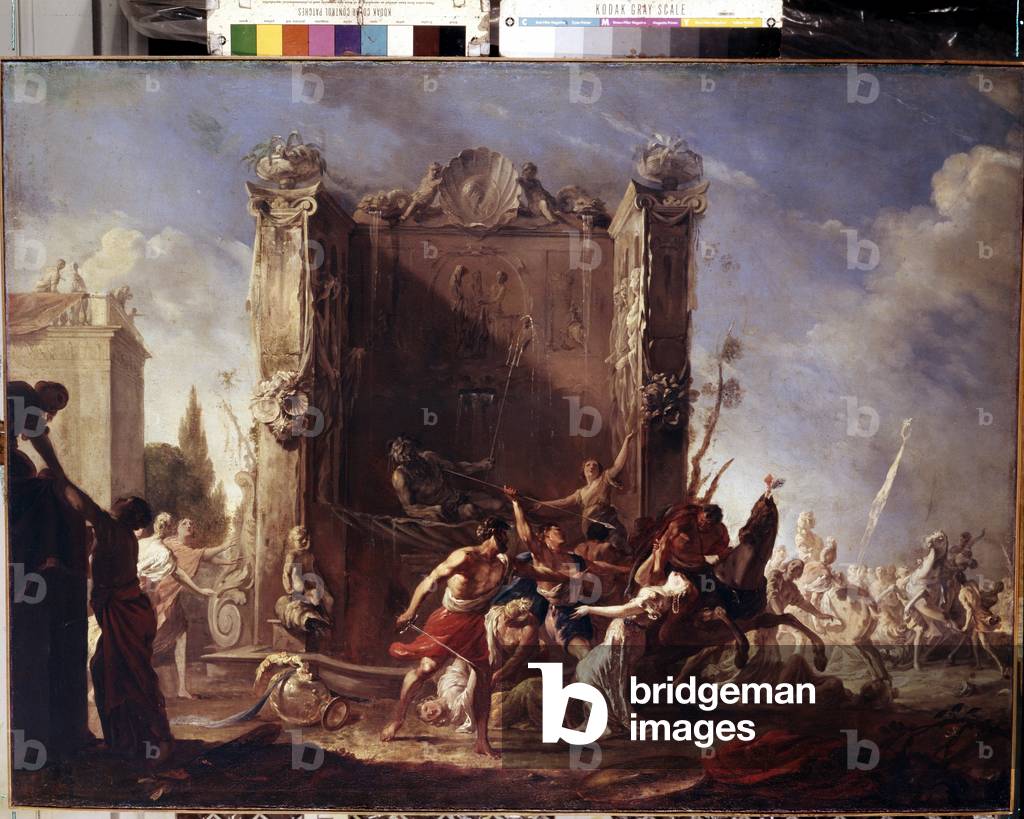 L'enlevement des Sabines (The rape of the Sabine women), c.1630-40 (oil on canvas)