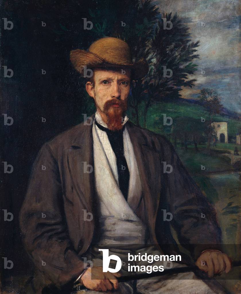 Self-Portrait with Yellow Hat, 1874 (oil on canvas)