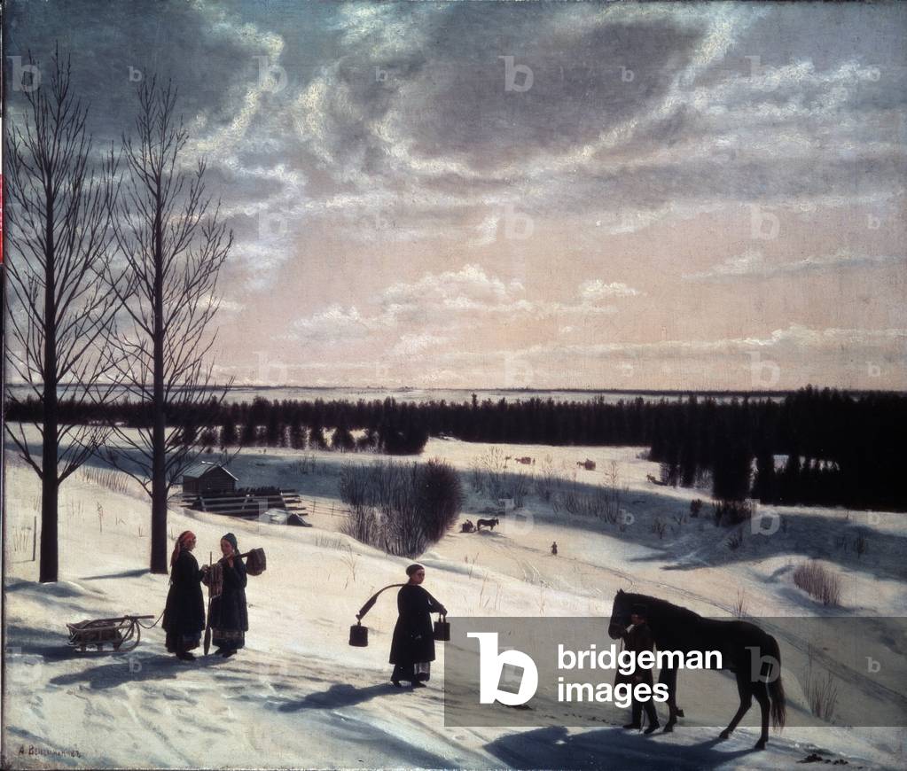 Scene d'hiver, hiver russe (Winter scene, Russian Winter), 1827 (oil on canvas)