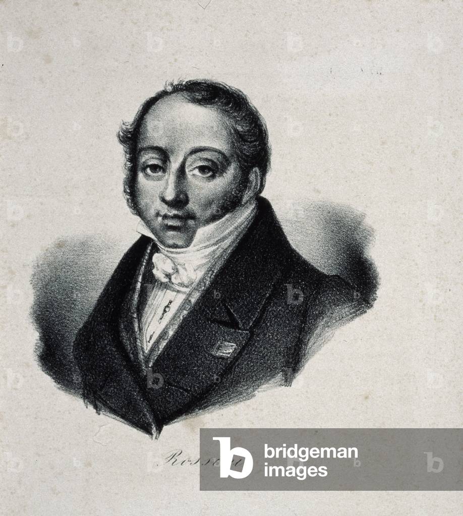 Portrait of the composer Gioacchino Rossini (1792-1868) 19th century (engraving)
