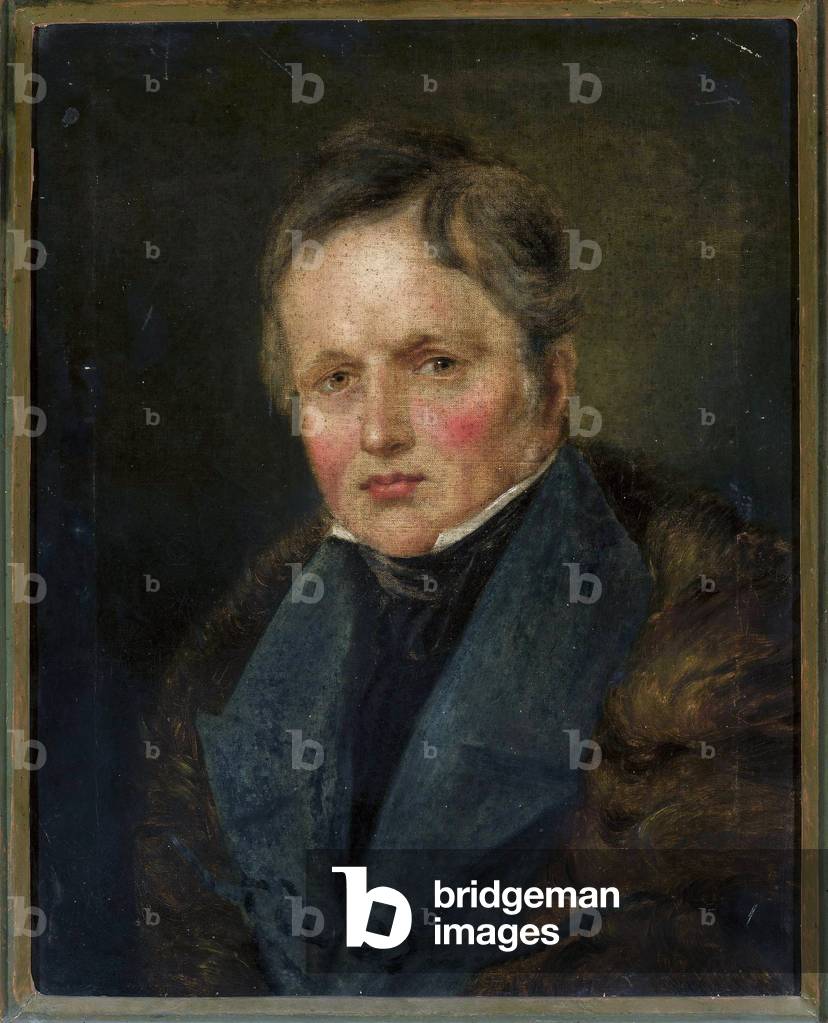 Portrait of the poet Ivan Andrei Evitch Krylov (1769-1844) (oil on canvas)