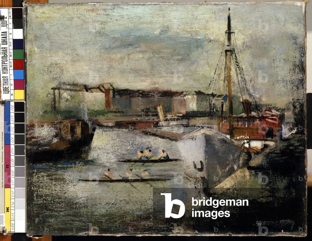 Canal A Bruxelles, XX secolo (olio su tela)