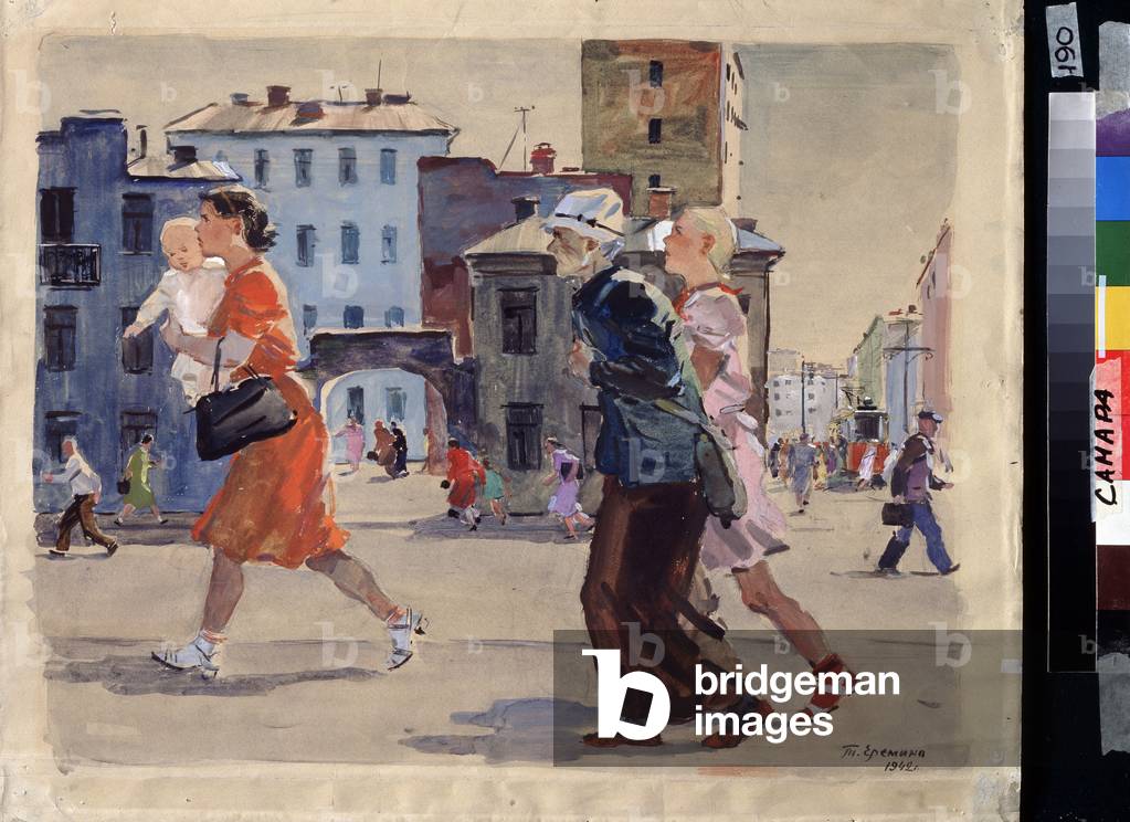 Alert, Moscow (Russia) (Alert, Moscow), 1942 (watercolour on paper)