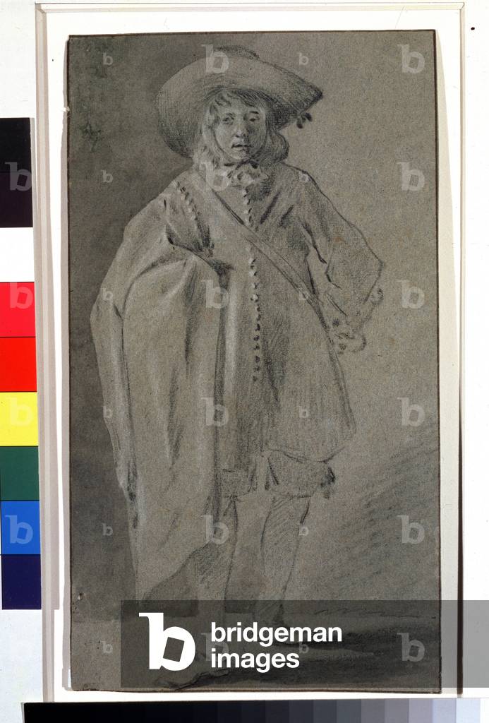 Self portrait, c.1660 (grisaille on paper)