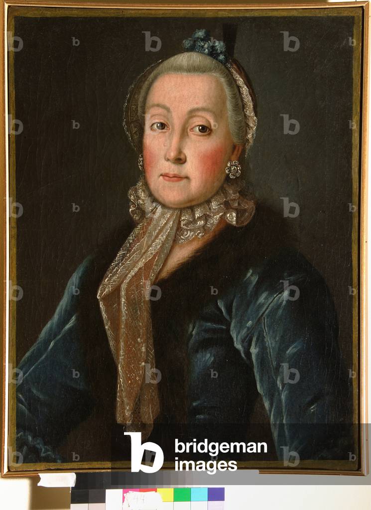 Portrait of the Countess Anna Danilova Trubetskaya (1710-1780), Nee Drutskaya Sokolinskaya, 18th century (oil on canvas)