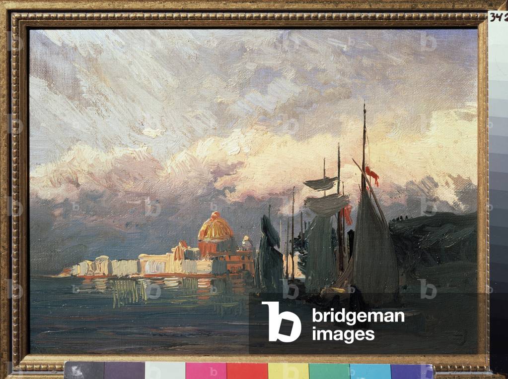 On Neva (Russia) - On The Neva, 19th century (oil on canvas)