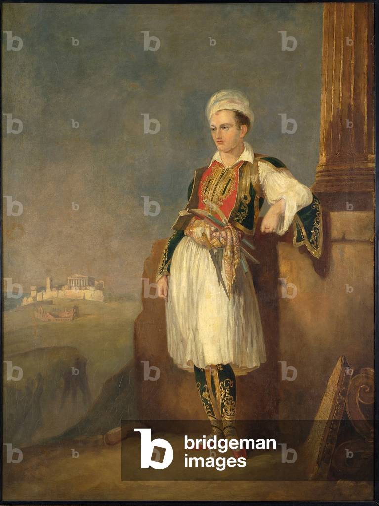 Portrait of the poet Lord George Noel Byron, 1830 (oil on canvas)