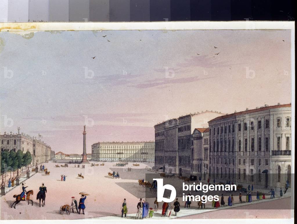 View of the Pavlovsk Palace in Saint Petersburg (Marie Taglioni album, 1804-1884), 19th century (gravure)