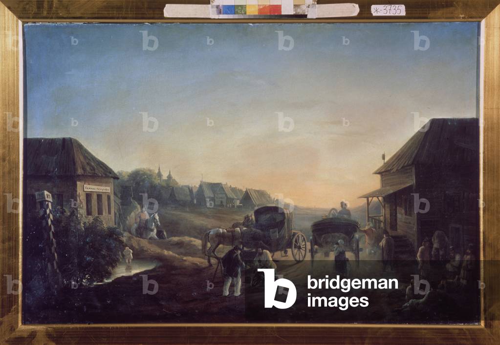 Image de Peinture représentant Diligence Station 1854 par Vasili Vasilyevich Samoylov
