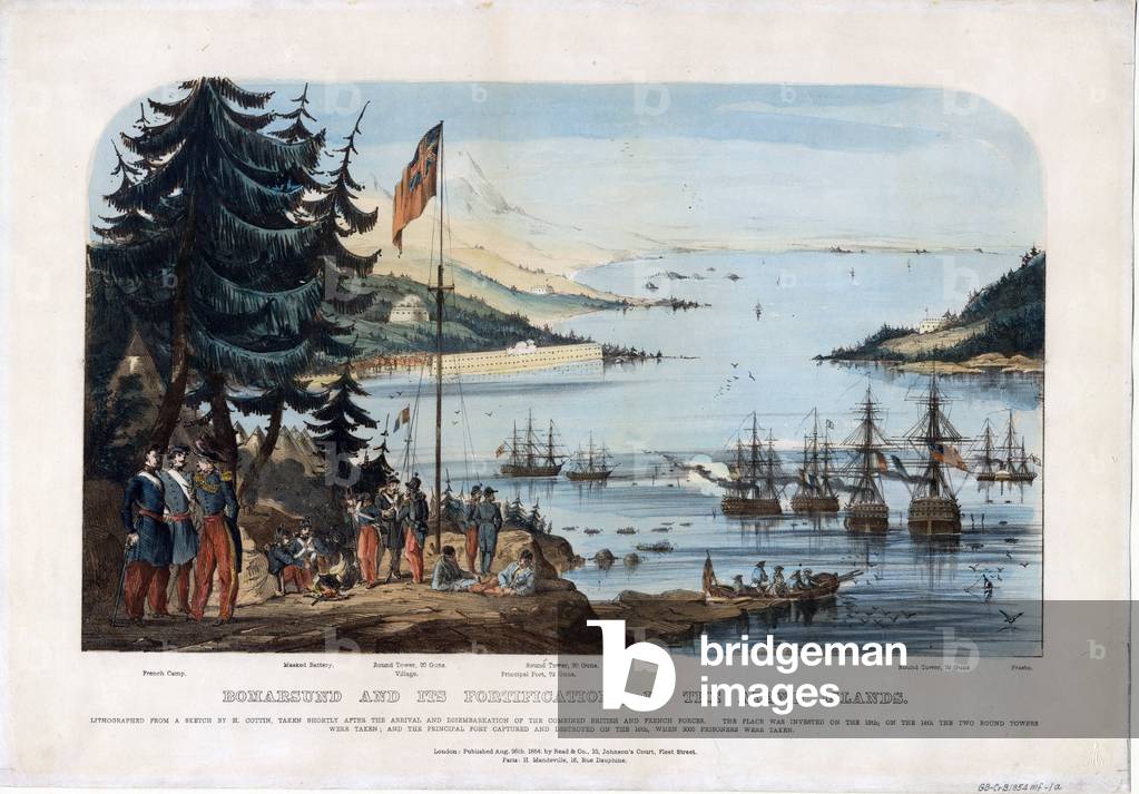 Bomarsund and its fortifications, 1854 (litho)