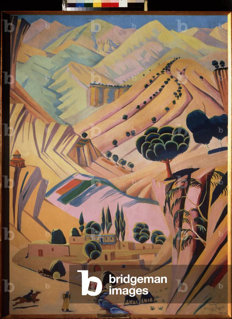 Image of Painting depicting Paysage colore (Colourful Landscape) 1924 by Martiros Sarian