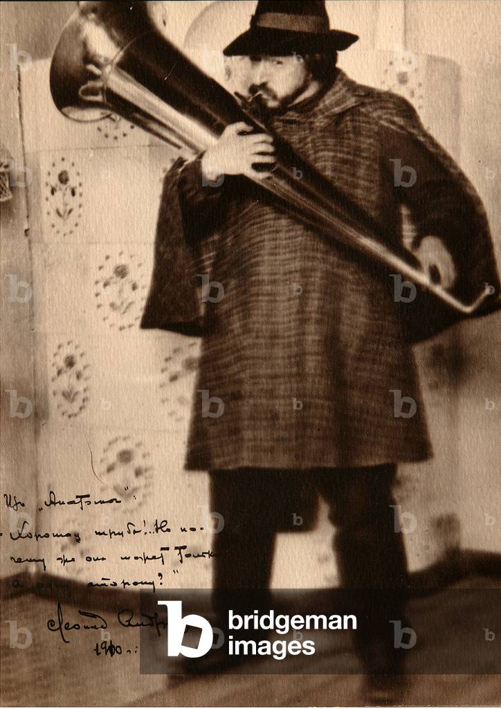 Portrait of the Author Leonid Nikolaievich Andreyev (Leonid Andrei EV) (1871-1919), 1909 (photograph)
