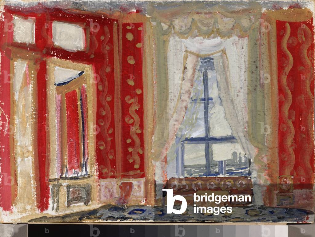Decor Preparatory, interior scene, for the opera 