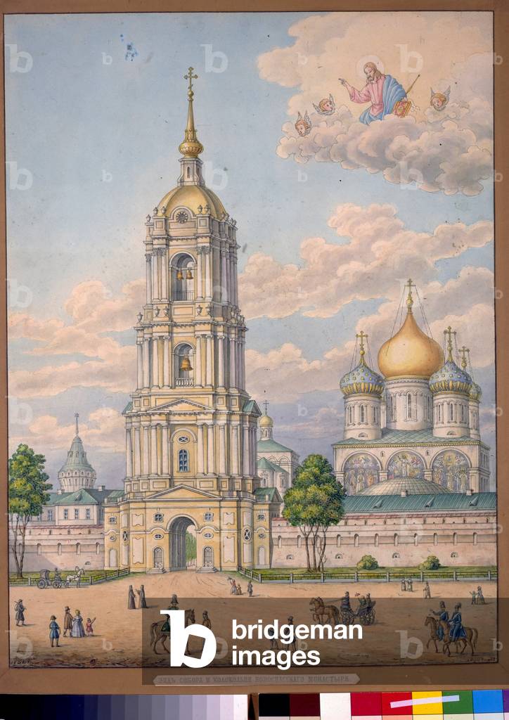 The new monastery of the Savior in Moscow (Russia), 1851 (watercolour on paper)