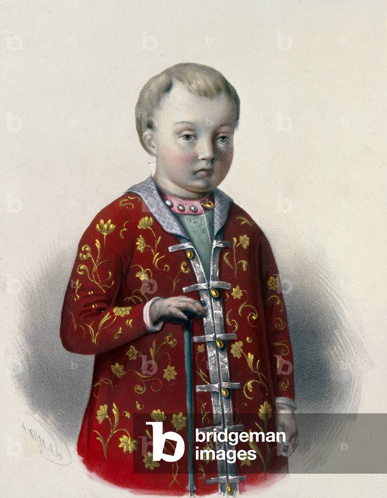 Le grand duc Dmitri Alexeevich de Russie (1648-1649) (Tsarevich Dmitri Alexeevich of Russia), c.1860 (litho)