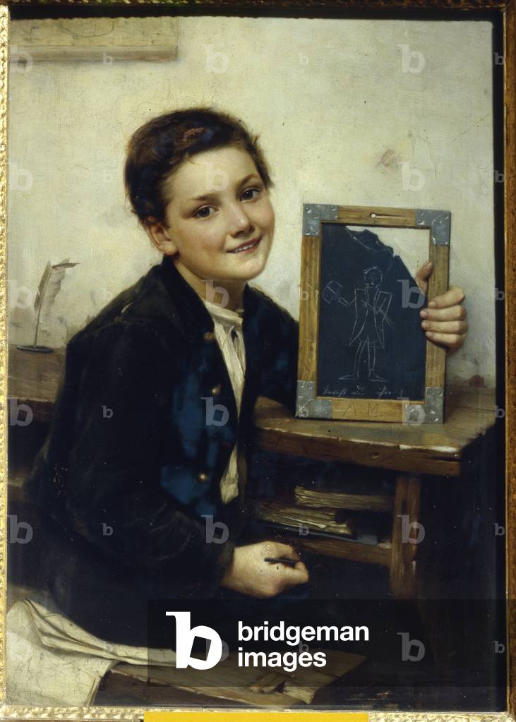 Ecolier (Schoolboy), 1880 (oil on panel)