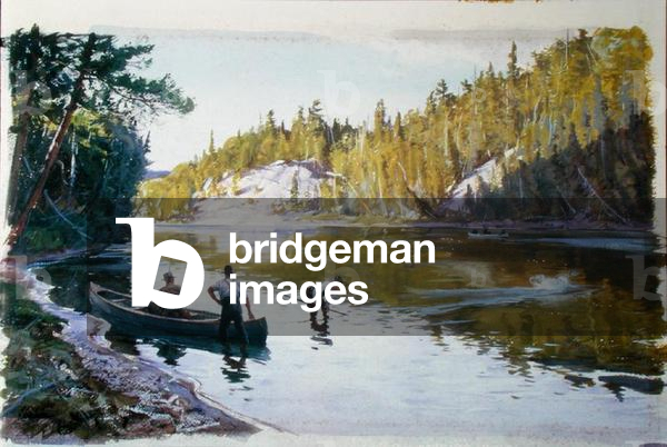 Toward Jimmie's Pool (w/c on paper)