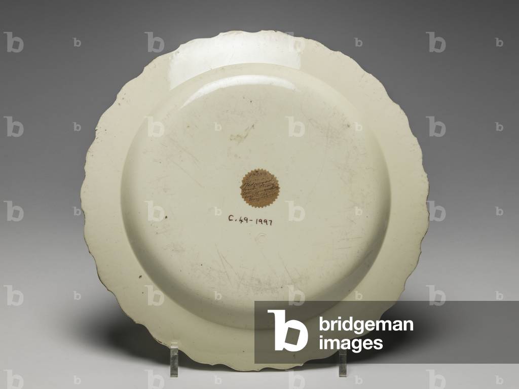 Reverse of plate, Wedgwood Factory, Staffordshire (lead-glazed earthenware)