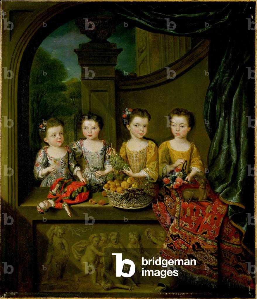 Portrait of the daughters of Sir Matthew Decker, Bt., 1718 (oil on canvas)