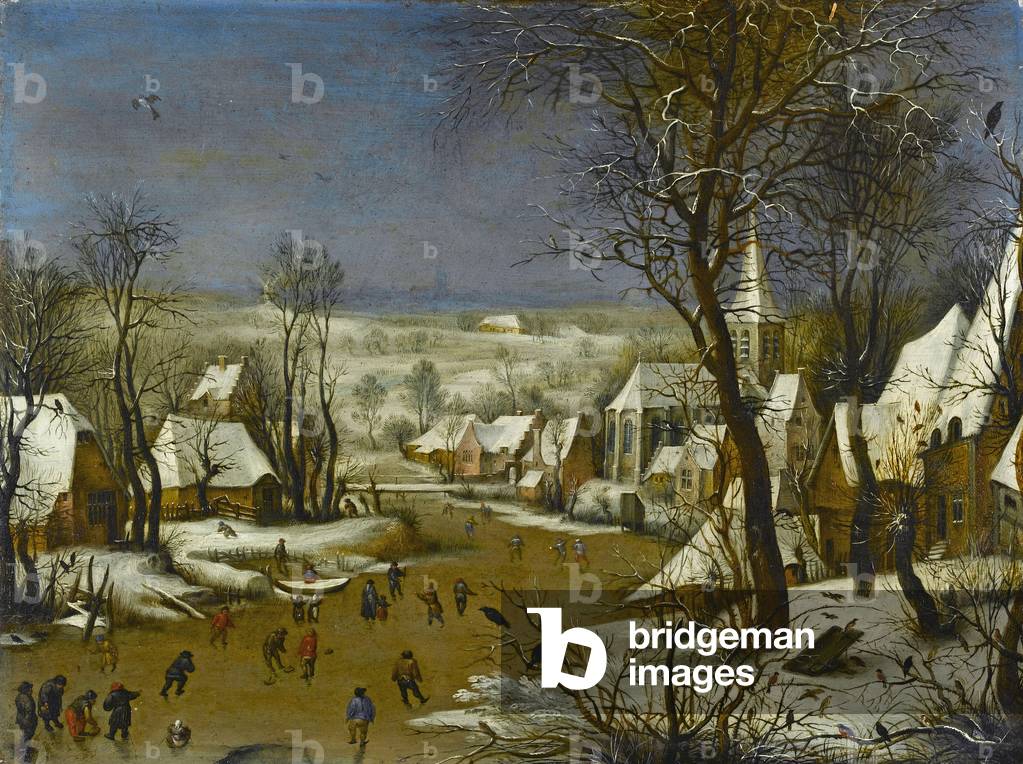 La trappola degli uccelli (olio su rame)