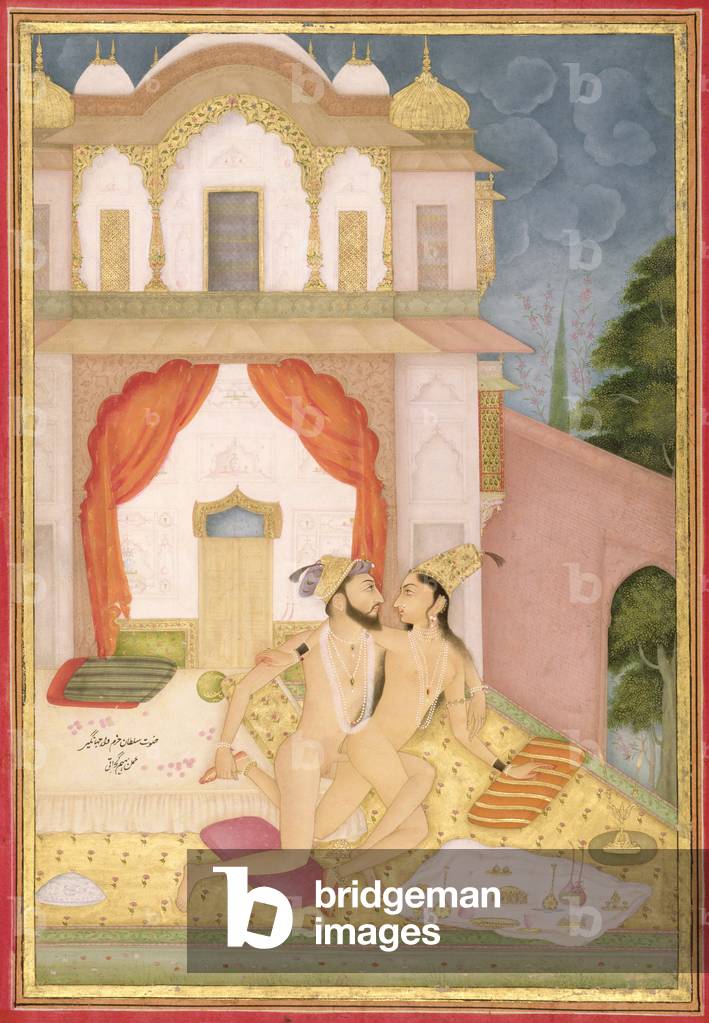 Il piacere privato del principe Khurram, figlio di Jahangir, di Bhim Gujarati, Bikaner, Rajasthan, Scuola Rajp