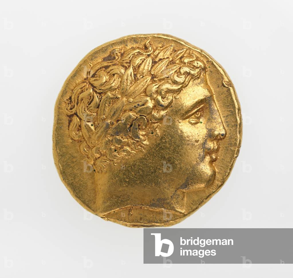 Obverse of a stater of Philip II of Macedonia, 359-336 BC (gold)