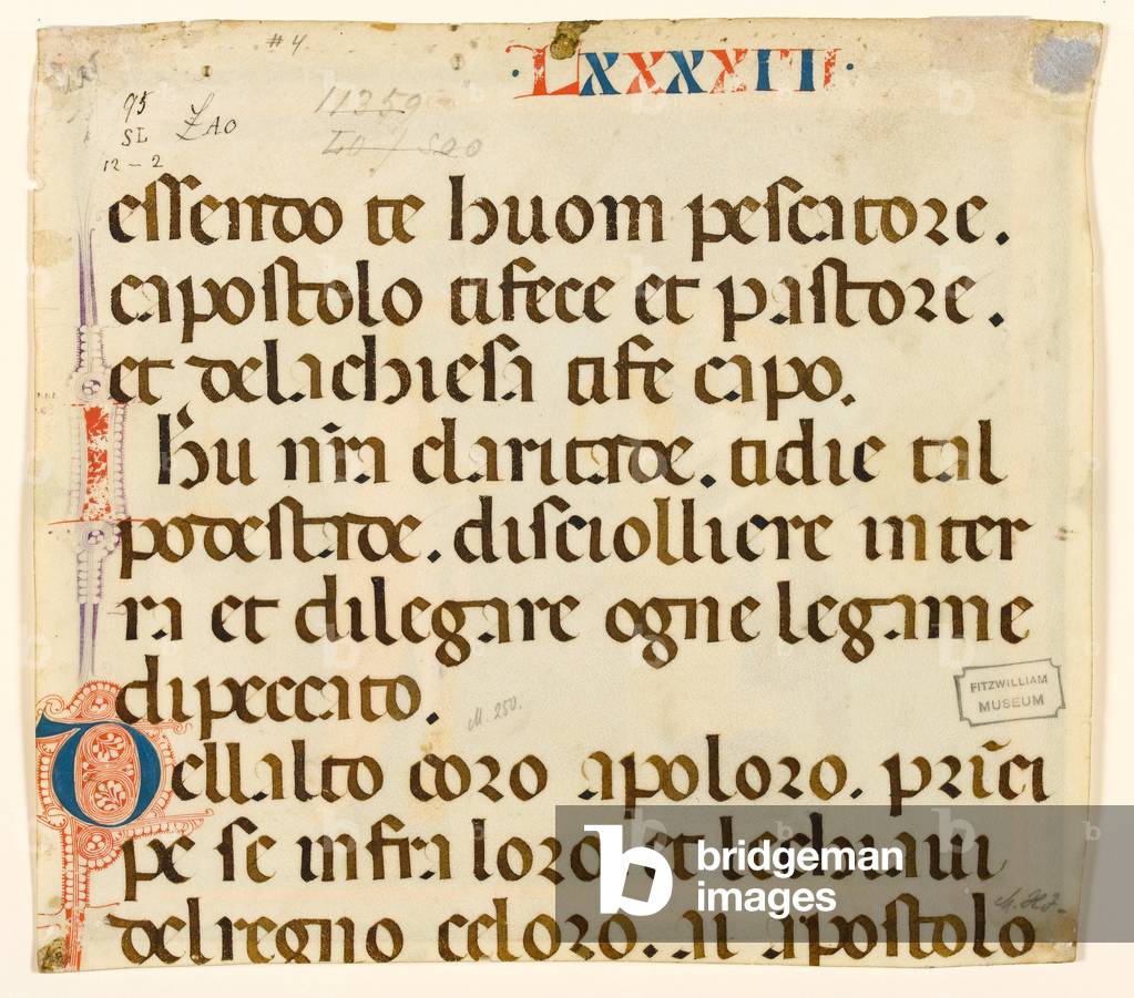 MS McClean folio 201.4 v Lauda for St. Peter (vellum)