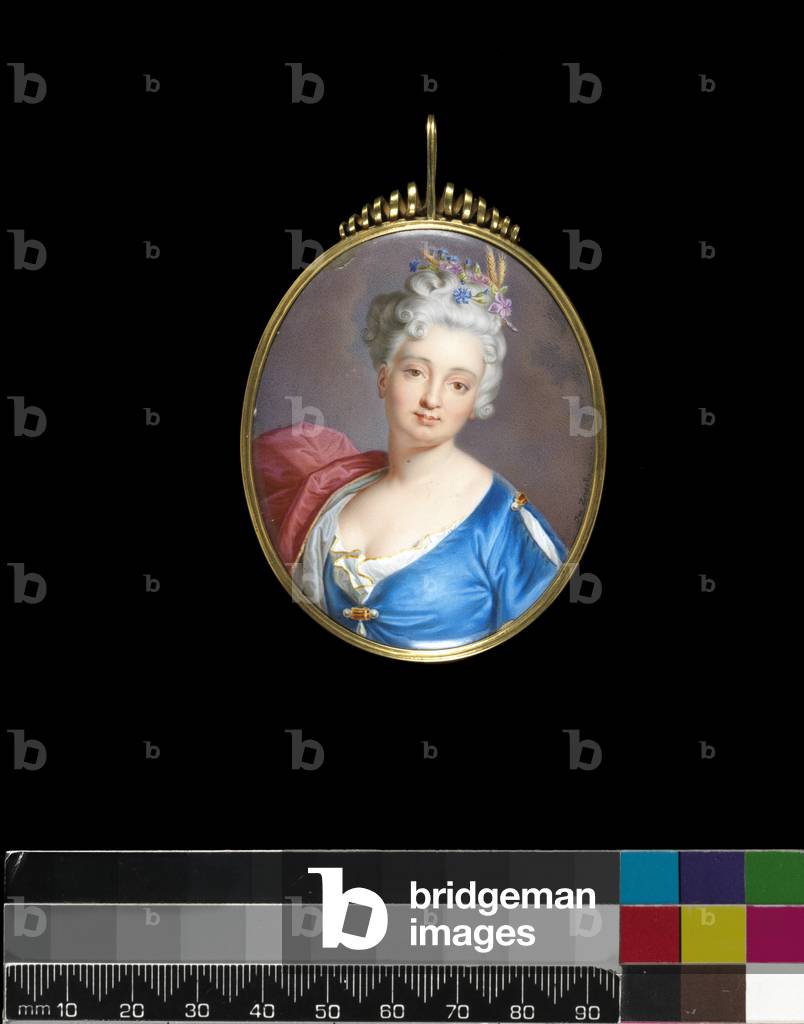 Marie Henriette de la Briffe, Comtesse le Bret de Belles, after 1712 (enamel)
