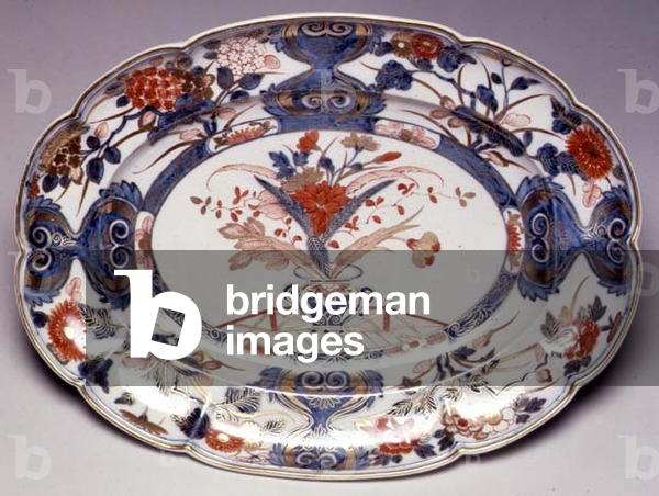 Ovales Gericht im Imari-Stil, Ludwigsburg, 1750-70 (Porzellan)