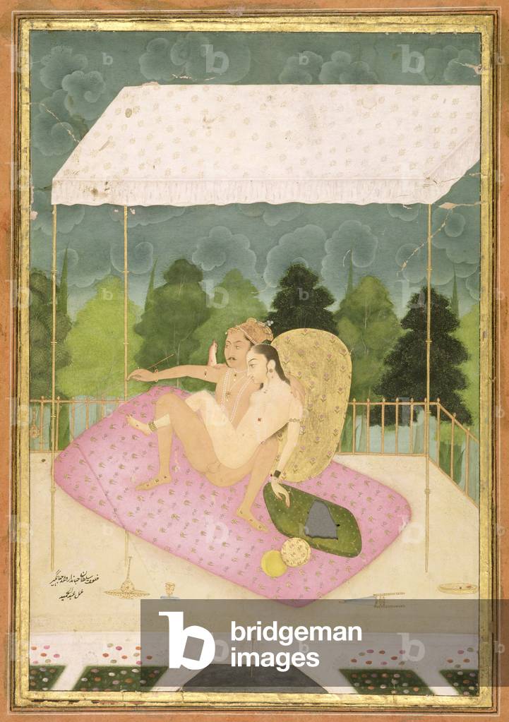 Il piacere privato del principe Jahandar, figlio di Jahangir, di Abdul Hamid, Bikaner, Rajasthan, Scuola Rajpu
