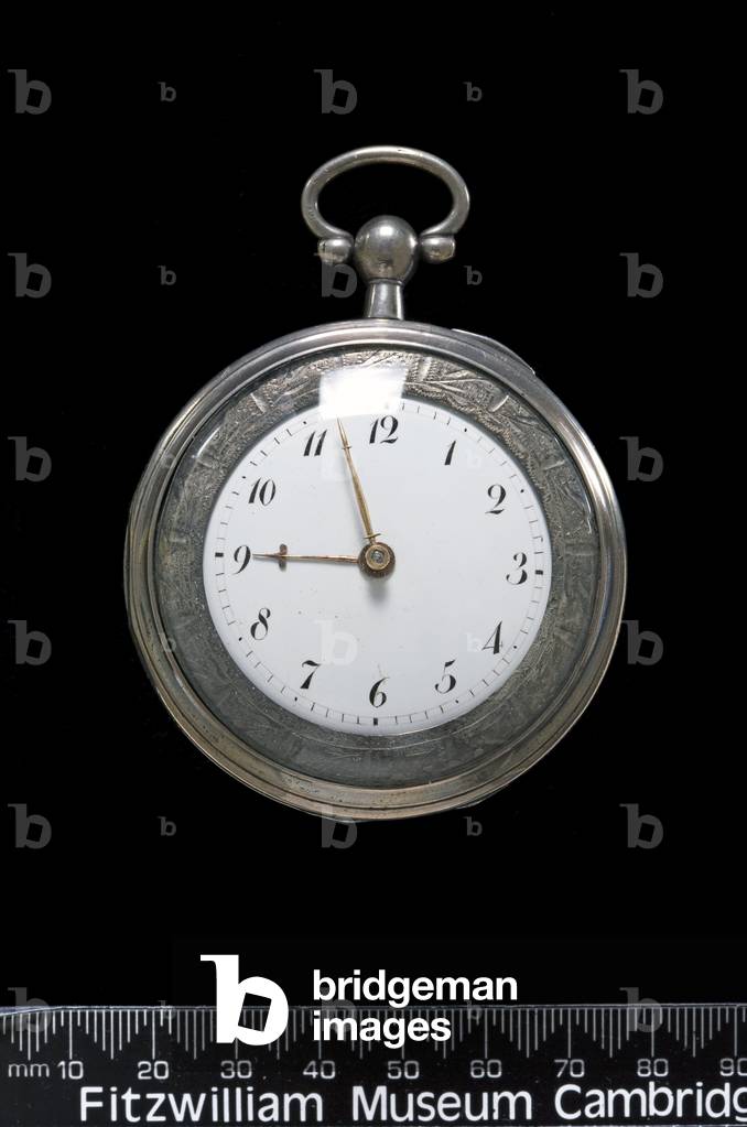 Beethoven's watch, 1800 (steel, silver (case), gold (hands), brass, enamel on copper (dial), with cast brass key)