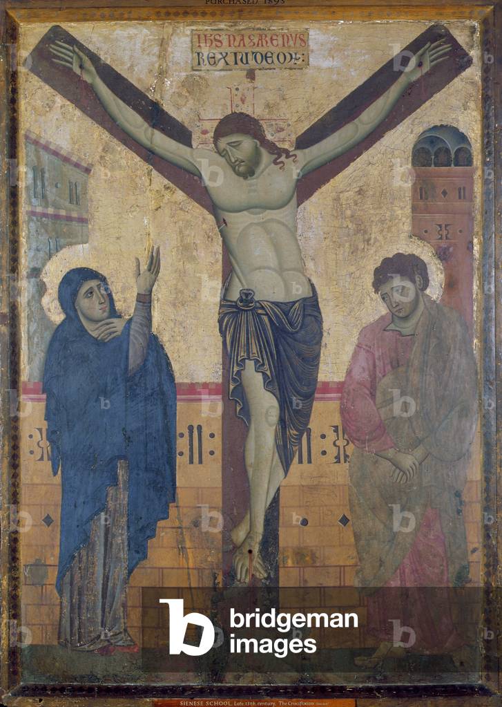 Kreuzigung, c.1285 (Tempera mit Gold auf Platte)