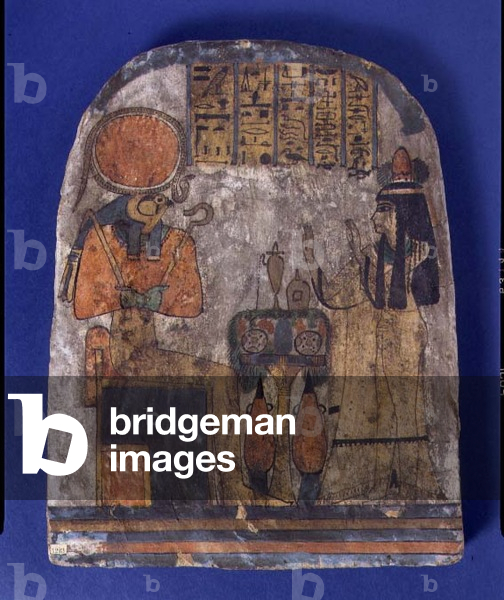 Votive monument of Tentesamun, The Chantress of Amun, from Thebes, Third Intermediate Period (painted wood)