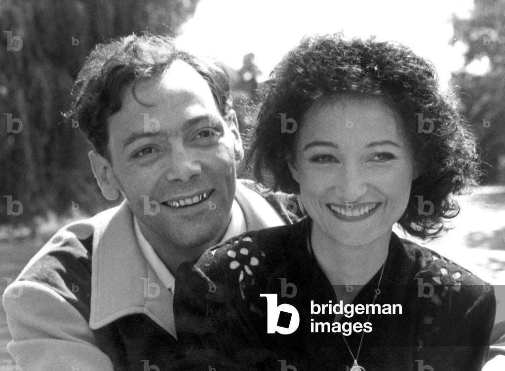 Patrick Dewaere (quelques mois avant sa mort) avec l'actrice Evelyne Bouix au casting pour le film « Edith et Marcel » de Claude Lelouch en 1982