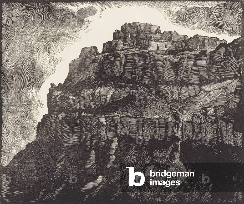 Walpi, 1927 (woodcut)