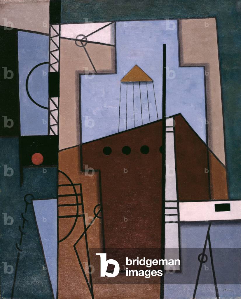 Shipbuilding Construction, 1944-45 (oil on canvas)