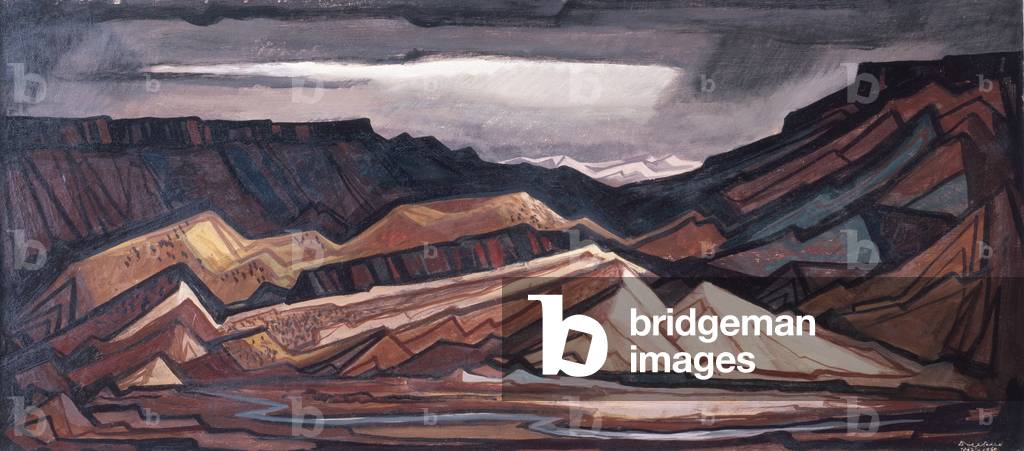 Geological Time, 1960 (casein on masonite)