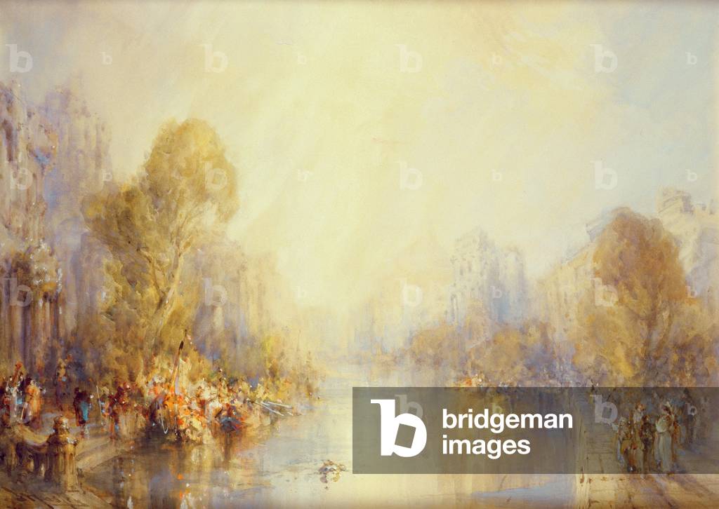 Romantic landscape (w/c on paper)