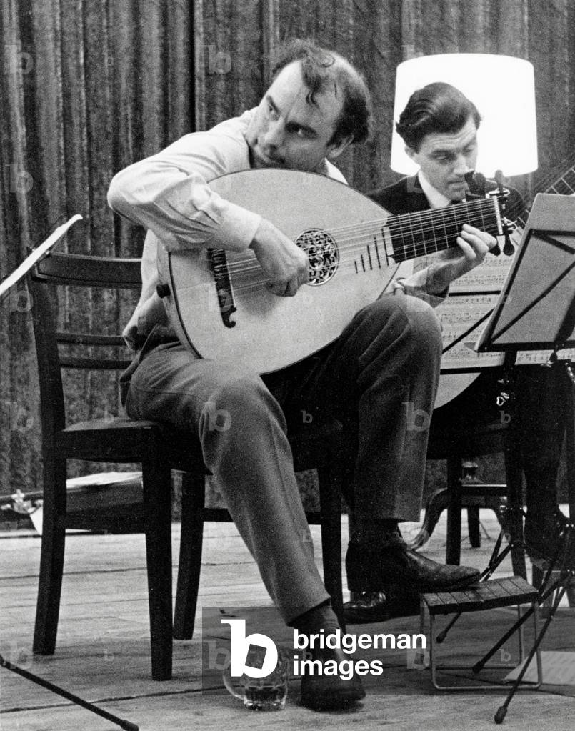 BREAM, Julian - playing the lute, c