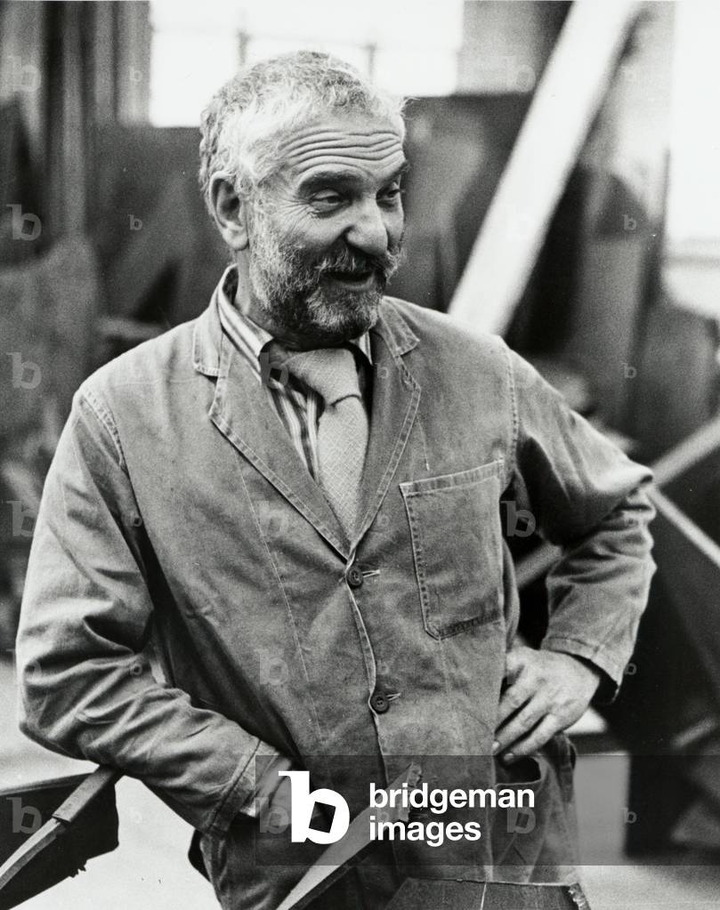 Anthony Caro at work in his workshop - studio c