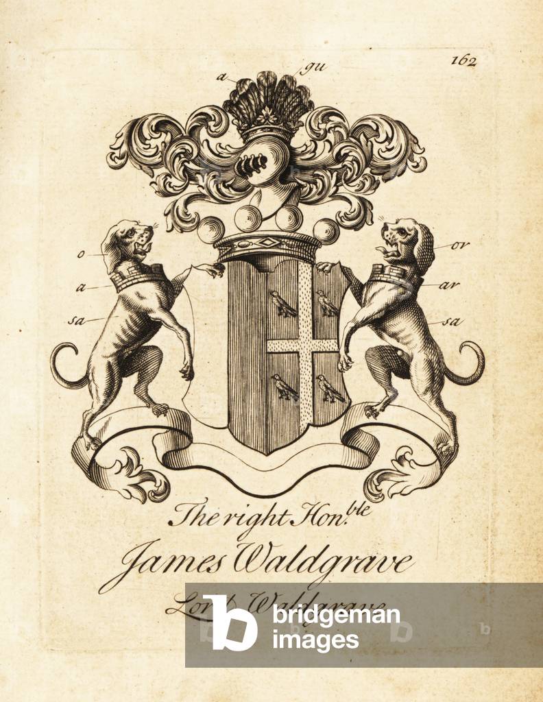 Coat of arms of the Right Honourable James Waldgrave, Lord Waldgrave