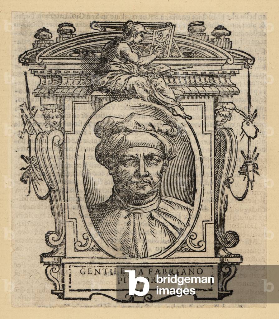 Portrait of Gentile da Fabriano, Italian painter, International Gothic style, circa 1370-1427